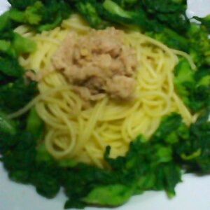 簡単すぎ★菜の花の和風パスタ